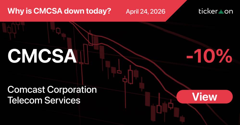 Why Is Comcast Corporation (CMCSA) Stock Down -10% Today?