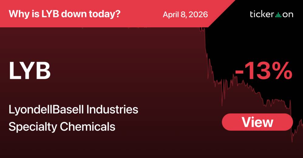 Why Is LyondellBasell Industries (LYB) Stock Down -13% Today?