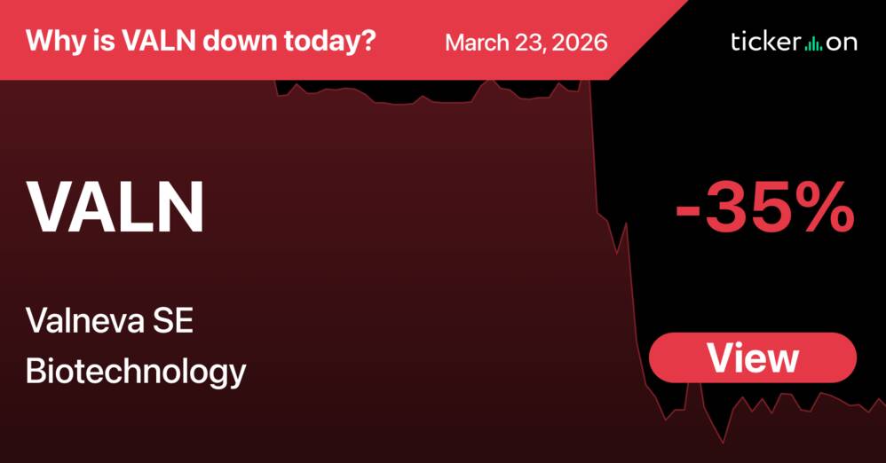 Why Is Valneva SE (VALN) Stock Down -35.07% Today?