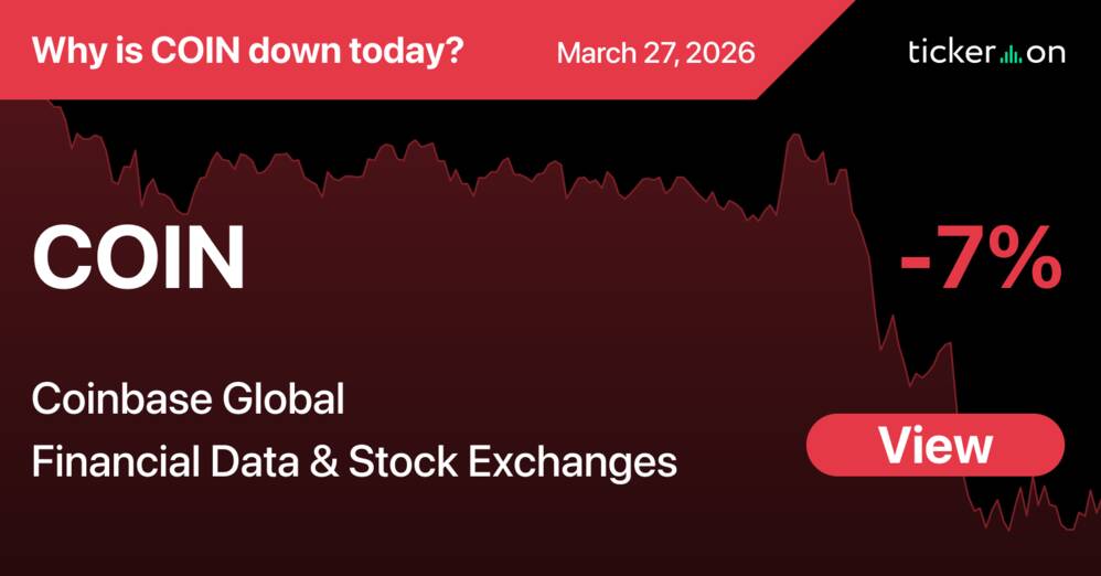 Why Is Coinbase Global (COIN) Stock Down -7% Today?