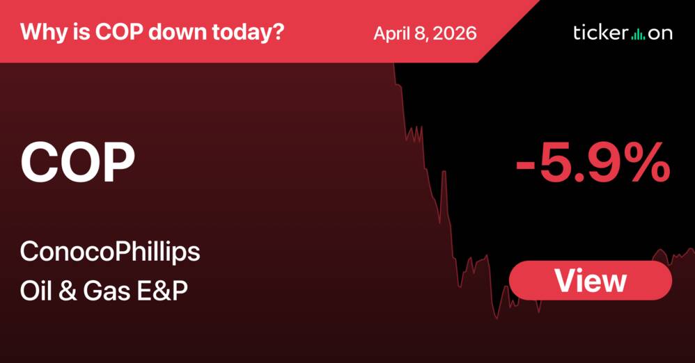 Why Is ConocoPhillips (COP) Stock Down -5.9% Today?
