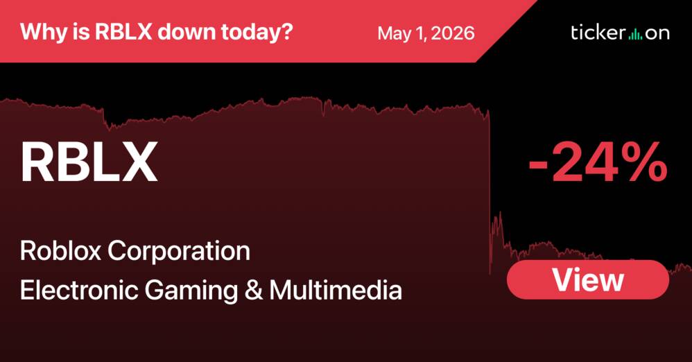 Why Is Roblox Corporation (RBLX) Stock Down -24% Today?