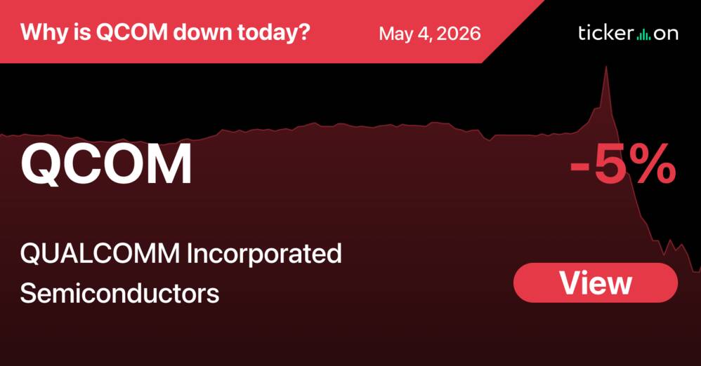 Why Is QUALCOMM Incorporated (QCOM) Stock Down -5% Today?