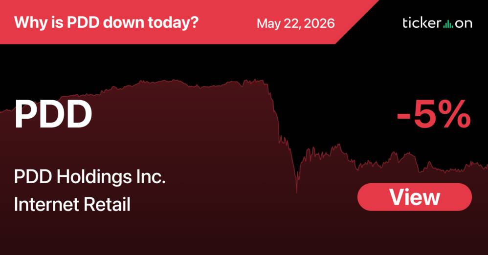 Pdd Discount Why Is PDD Holdings (PDD) Stock Down -5% Today?