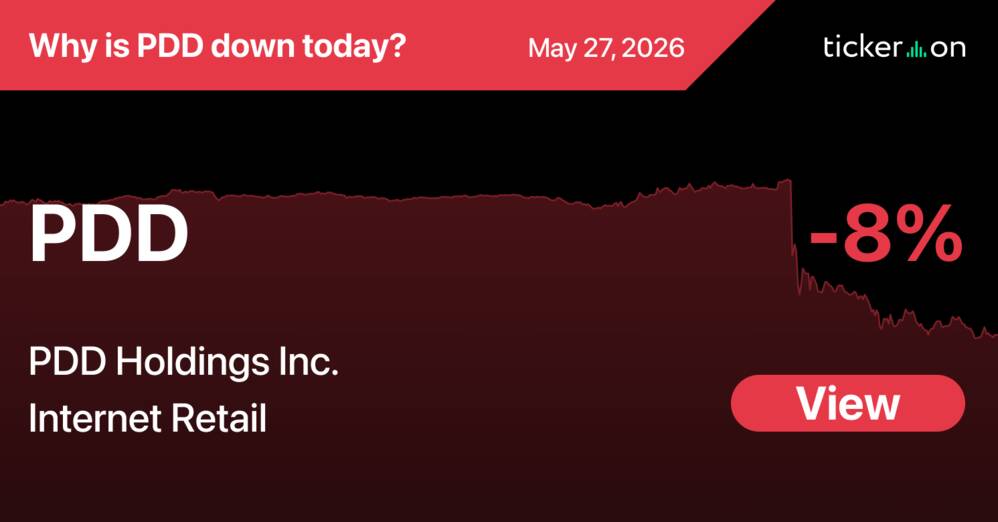Why Is PDD Holdings (PDD) Stock Down -8% Today?