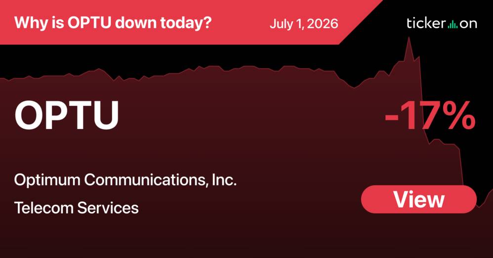 Optt Stock Why Is Optimum Communications, Inc. (OPTU) Stock Down -17% Today?