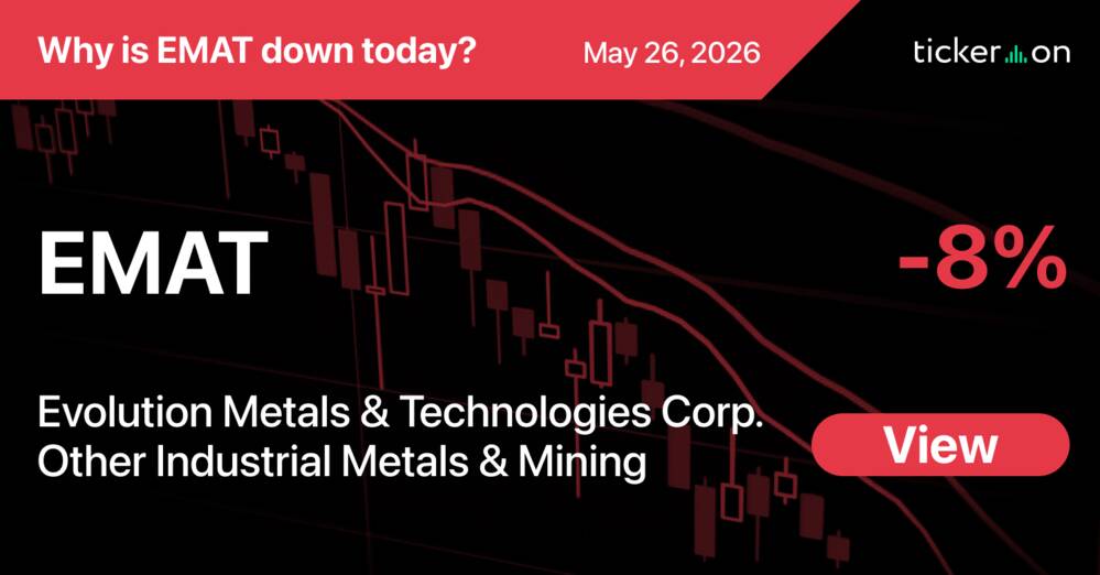 Why Is Evolution Metals & Technologies Corp. (EMAT) Penny Stock Down -8 ...