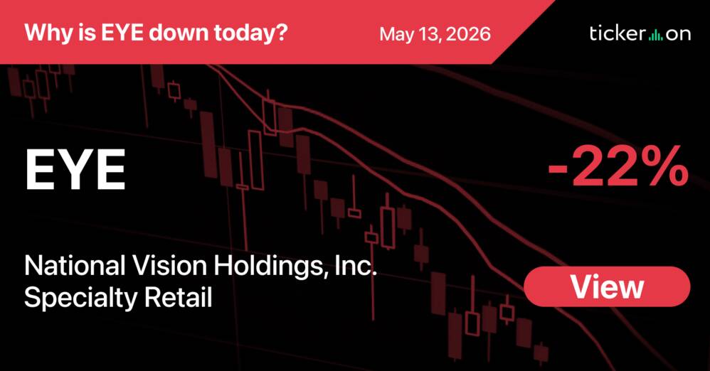 Vision Now Why Is National Vision Holdings (EYE) Stock Down -22% Today?