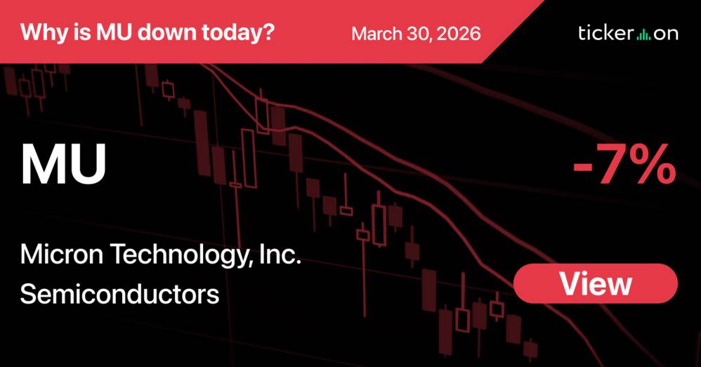 Low Mu Tech Why Is Micron Technology, Inc. (MU) Stock Down -7% Today?