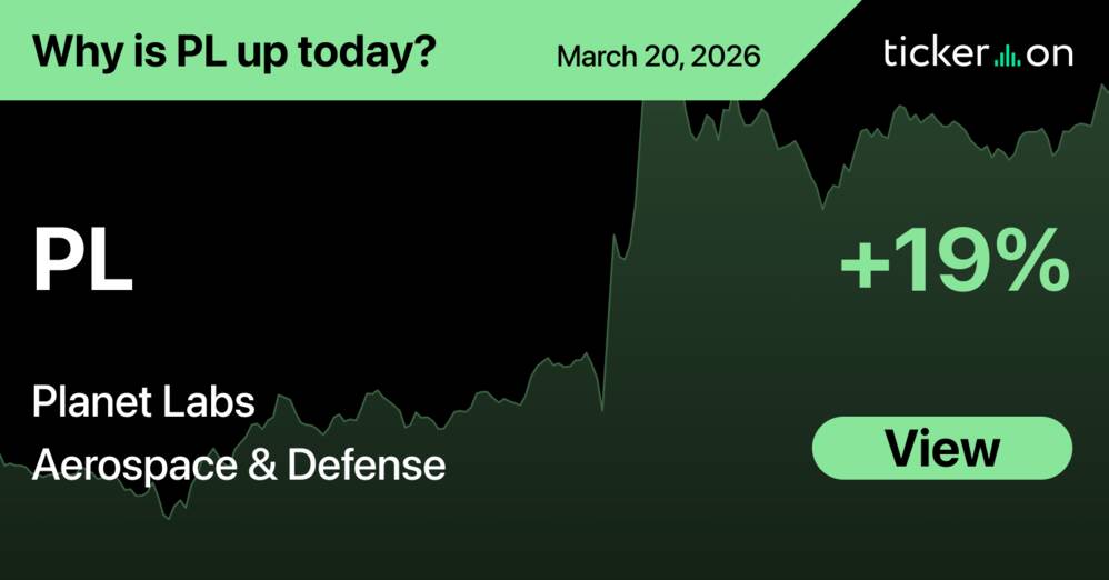 Why Is Planet Labs PBC (PL) Stock Up +19% Today?