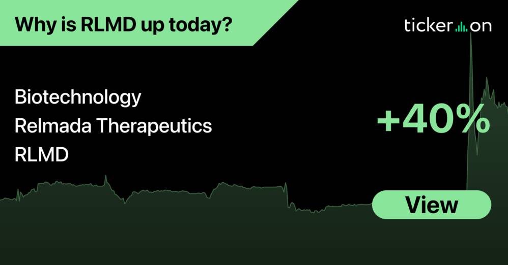 Why Did Relmada Therapeutics (RLMD) Stock Move Up +40% Today?
