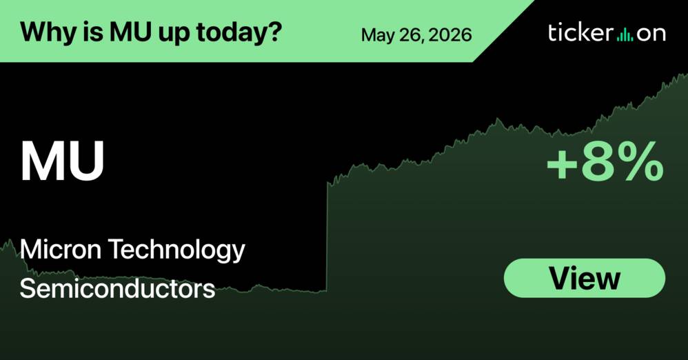 Why Is Micron Technology (MU) Stock Up +8% Today?